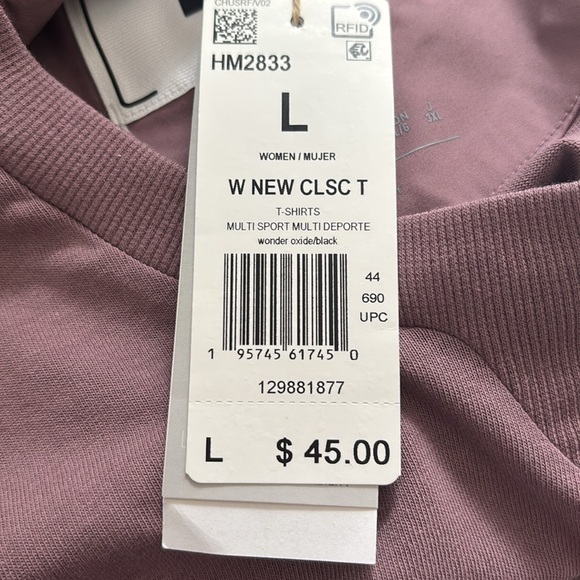 NWT‼️Adidas Pink MULTI Sports Short Sleeve Tee size L - Picture 7 of 7